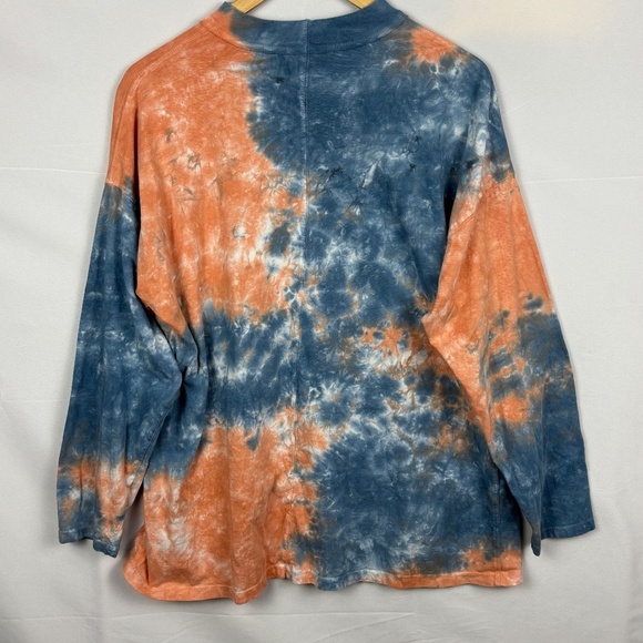 We The Free Women LongSleeve Cotton Tie Dye T-Shirt Sz S Bohemian Hippie 70's - Picture 4 of 10